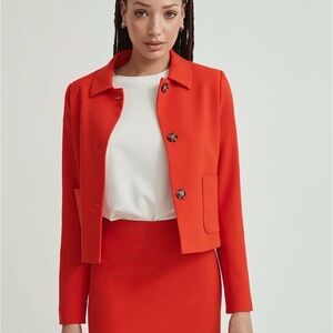 RW&CO. Women's Bold Red/orange Blazer AND skirt